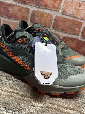 Dynafit ultra 100 Men's Green Trail Running Shoes with Orange Accents men sz 10
